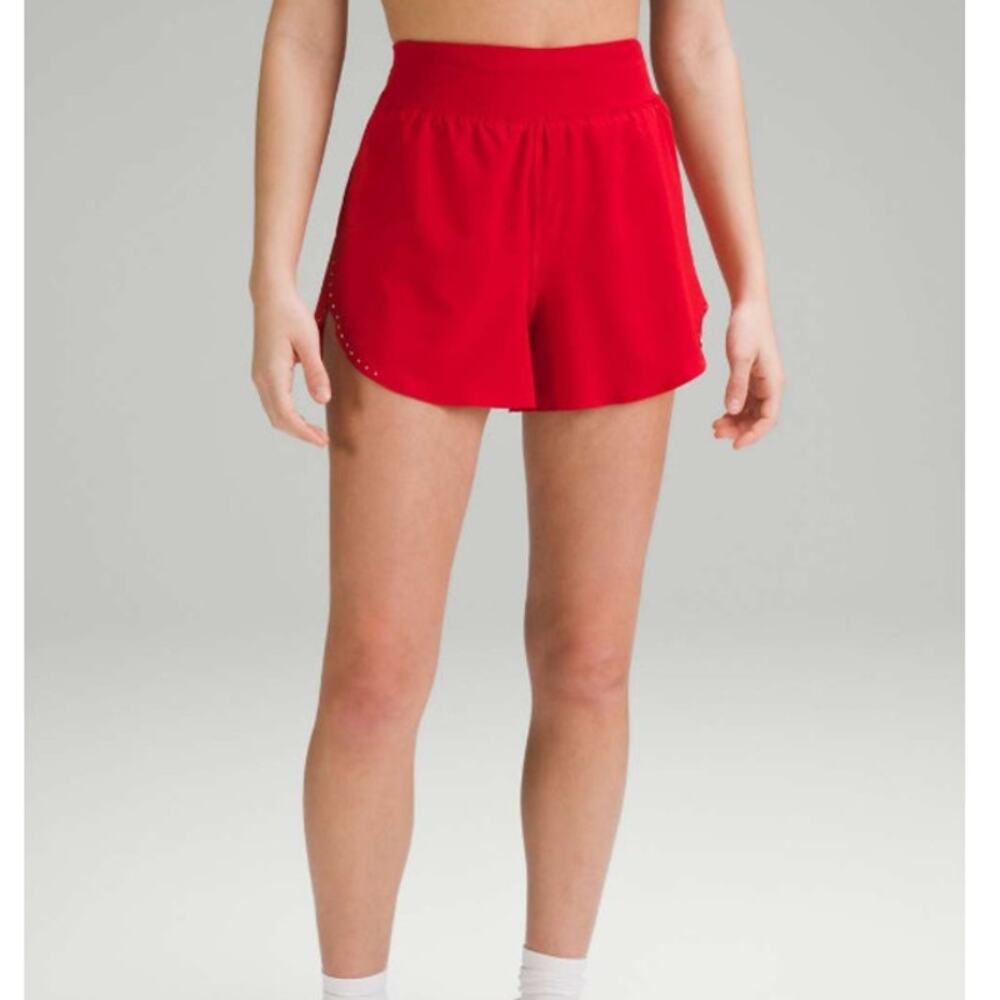 lululemon Fast and Free Shorts 4 Reflective High Rise Classic Fit Running Short